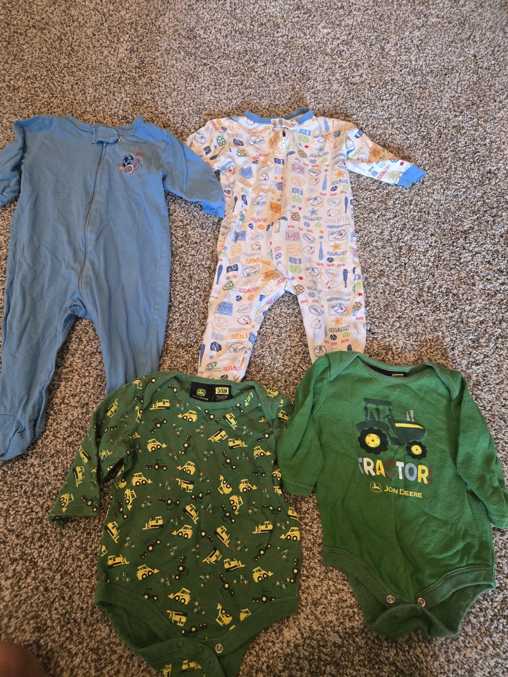 Boys 3-6 Month Bundle Including John Deere And Gerber